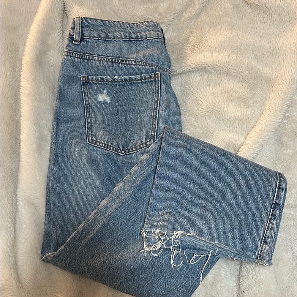 Garage high/mid rise ripped jeans